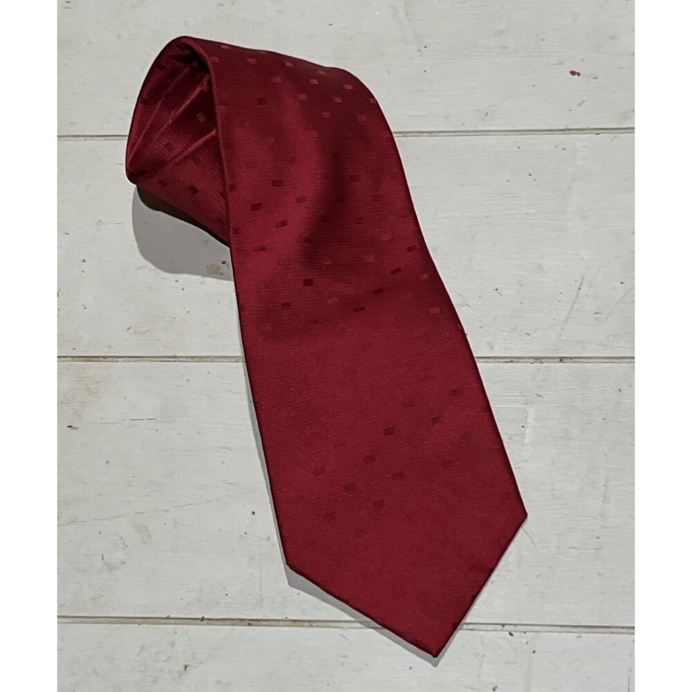 Lavoralo A Mano Lavorato A Mano Mens 100% Silk Tie Red Polka Dot Necktie
